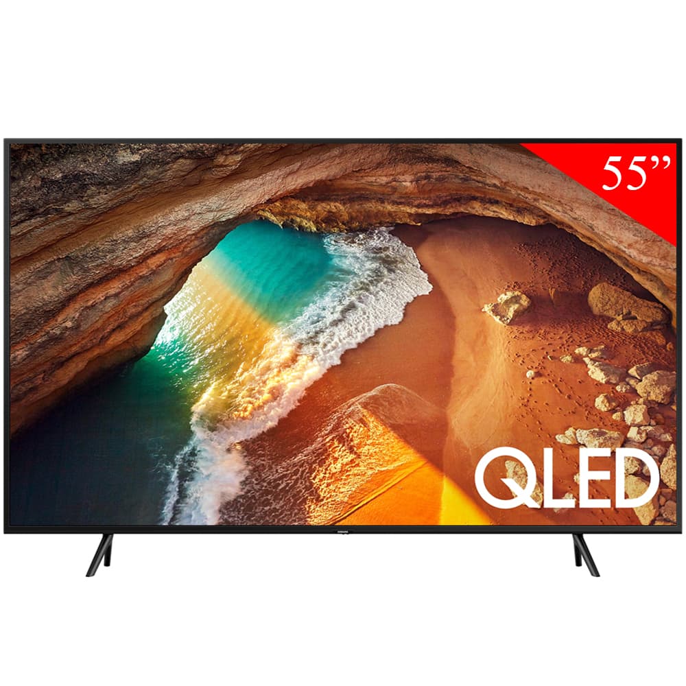 Smart TV QLED de 55 Samsung QN55Q60R Ultra HD 4K Bivolt - Preto