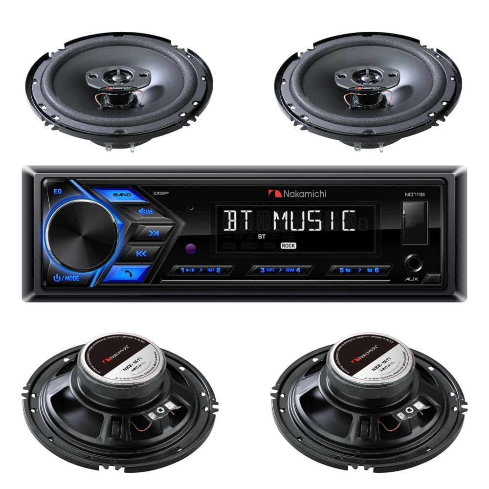 Toca Rádio Automotivo Nakamichi NRS7627 com Bluetooth/USB/Mini Jack 3.5mm/4 Alto-Falantes de 6 Polegadas - Preto 1