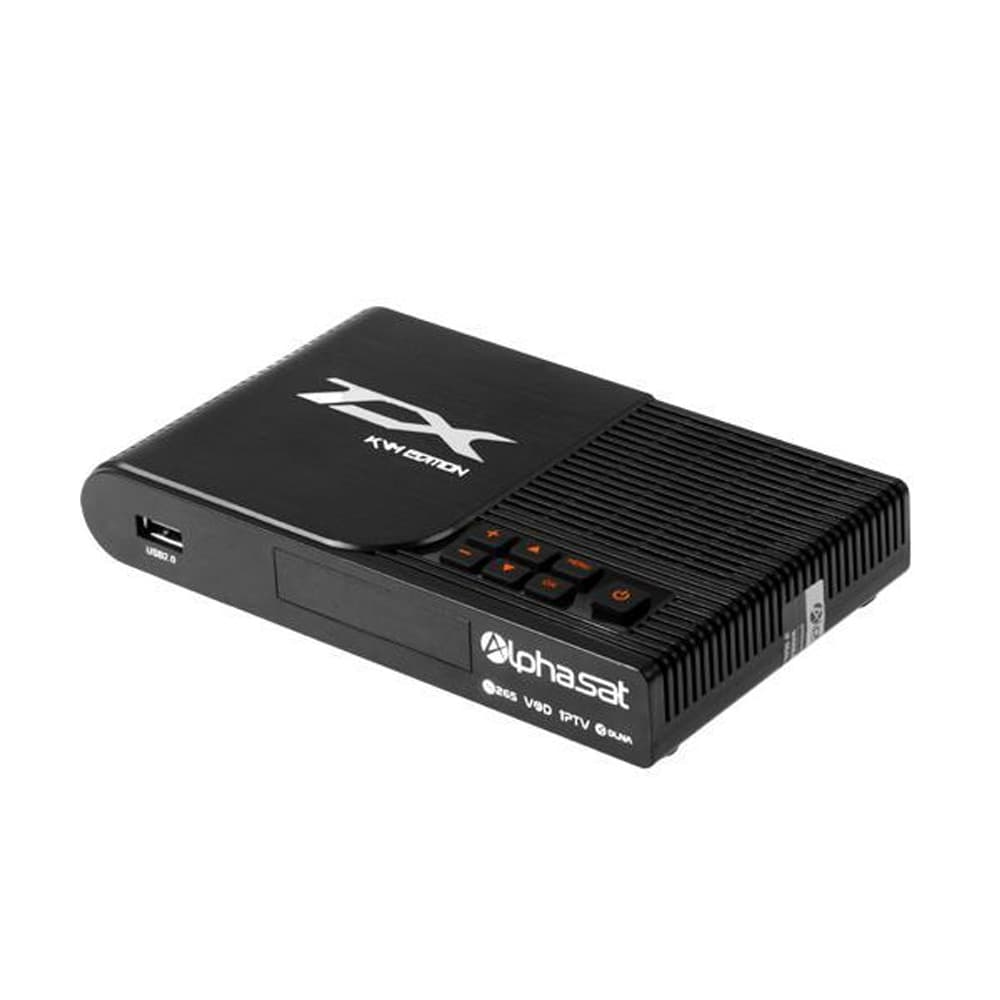 Receptor FTA Alphasat TX KVM com Wi-Fi/HDMI/DLNA/Bivolt - Preto