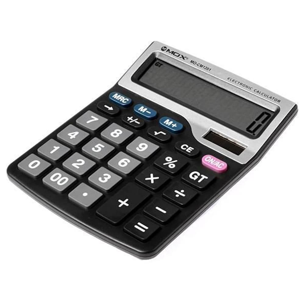 Calculadora de 12 dígitos MOX MO-CM1201 - Preto/Cinza 1