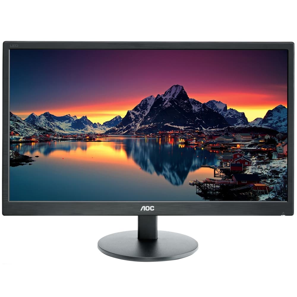 Monitor LED de 22 AOC E2270SWHN Full HD com 60Hz/HDMI/VGA/Bivolt - Preto