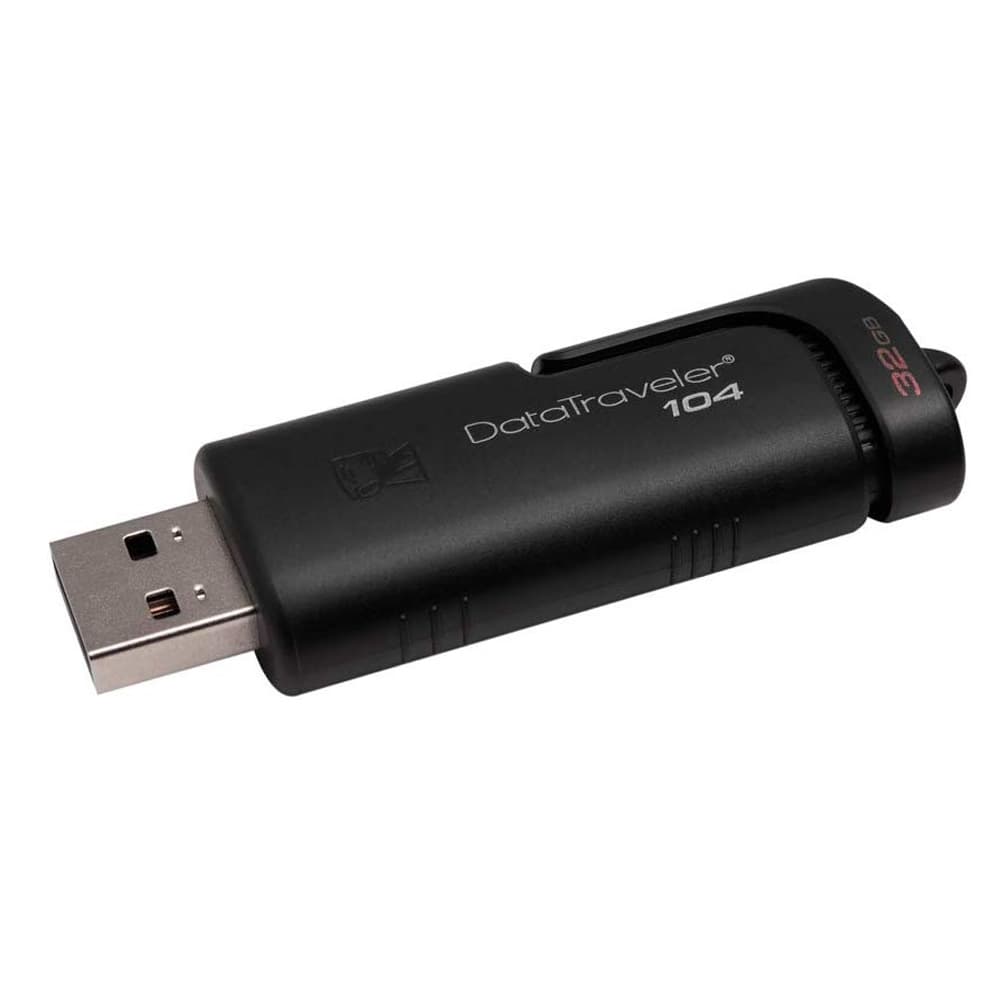 Pendrive de 32GB Kingston DataTraveler 104 DT104 - Preto 1