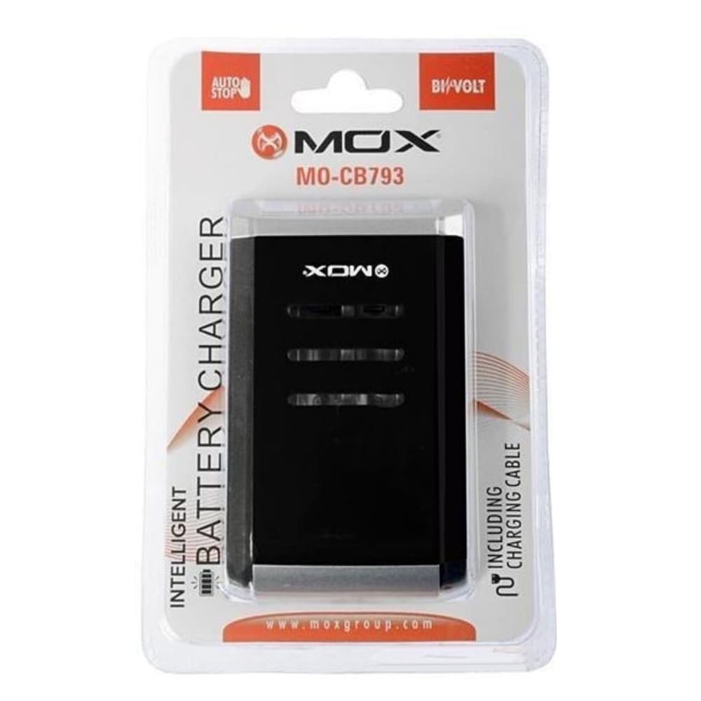 Carregador de Pilhas MOX MO-CB793 para 4 AA/AAA - Preto 1