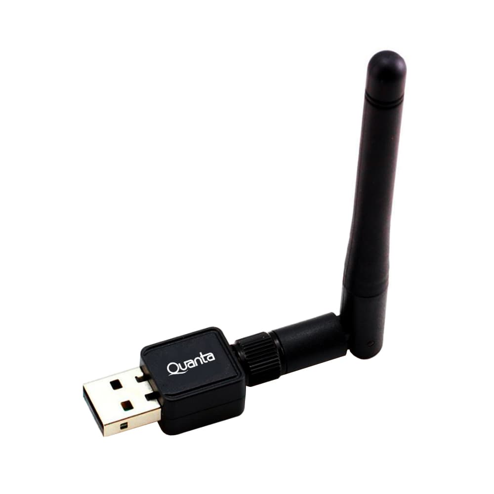 Adaptador Wi-Fi USB Quanta QTA801 150Mbps em 2.4GHz - Preto 1