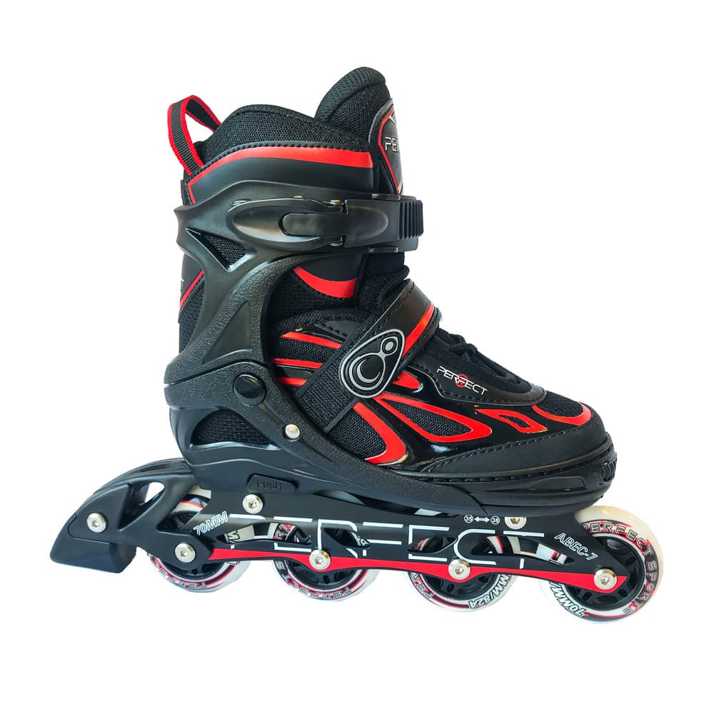 Rollers Perfect Sports SS-88A Nº 35-38 com Sistema ABEC 9 - Preto/Vermelho 1