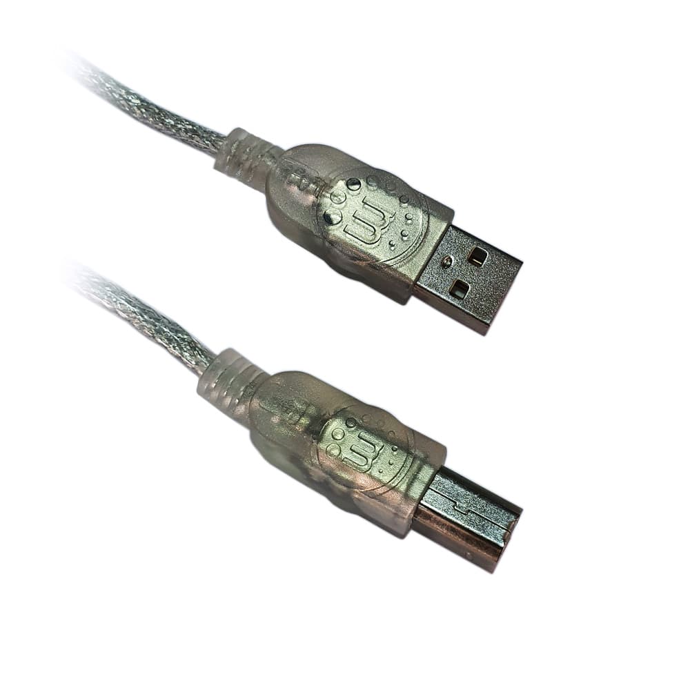 Cabo USB para Impressora Manhattan 333405 1.8m - Transparente 1