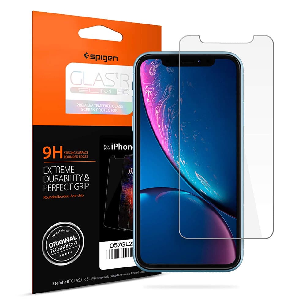 Película para iPhone XR Spigen GlastR Slim HD 064GL24527 - Transparente 1