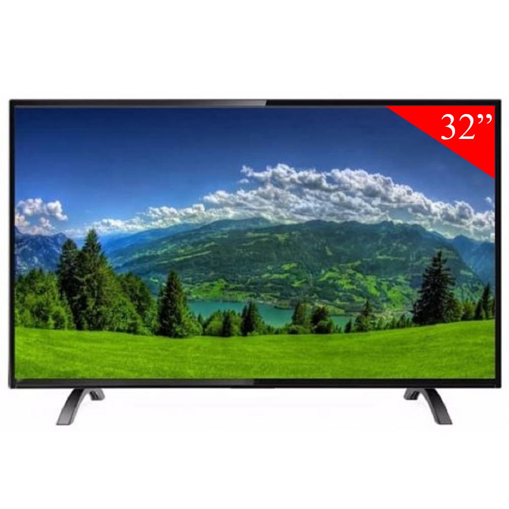 TV LED de 32 Aurora 32C9 HD com HDMI/VGA/USB/Bivolt - Preto
