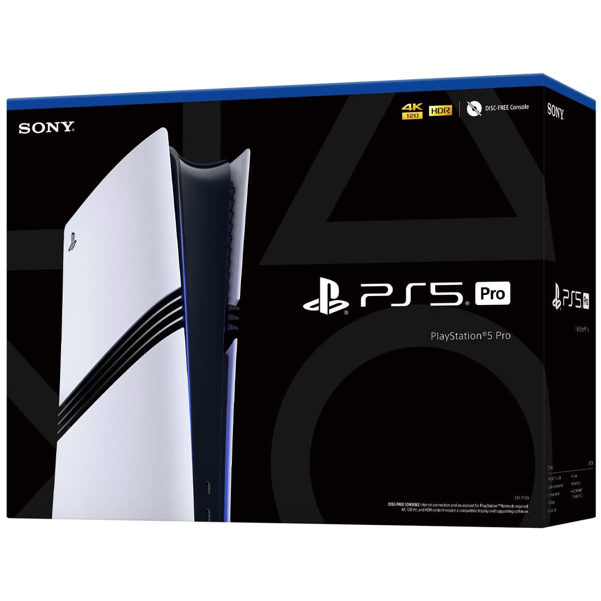 Console Sony PlayStation 5 Pro Digital CFI-7119 2TB SSD - White/Black (Caixa Fea) 6