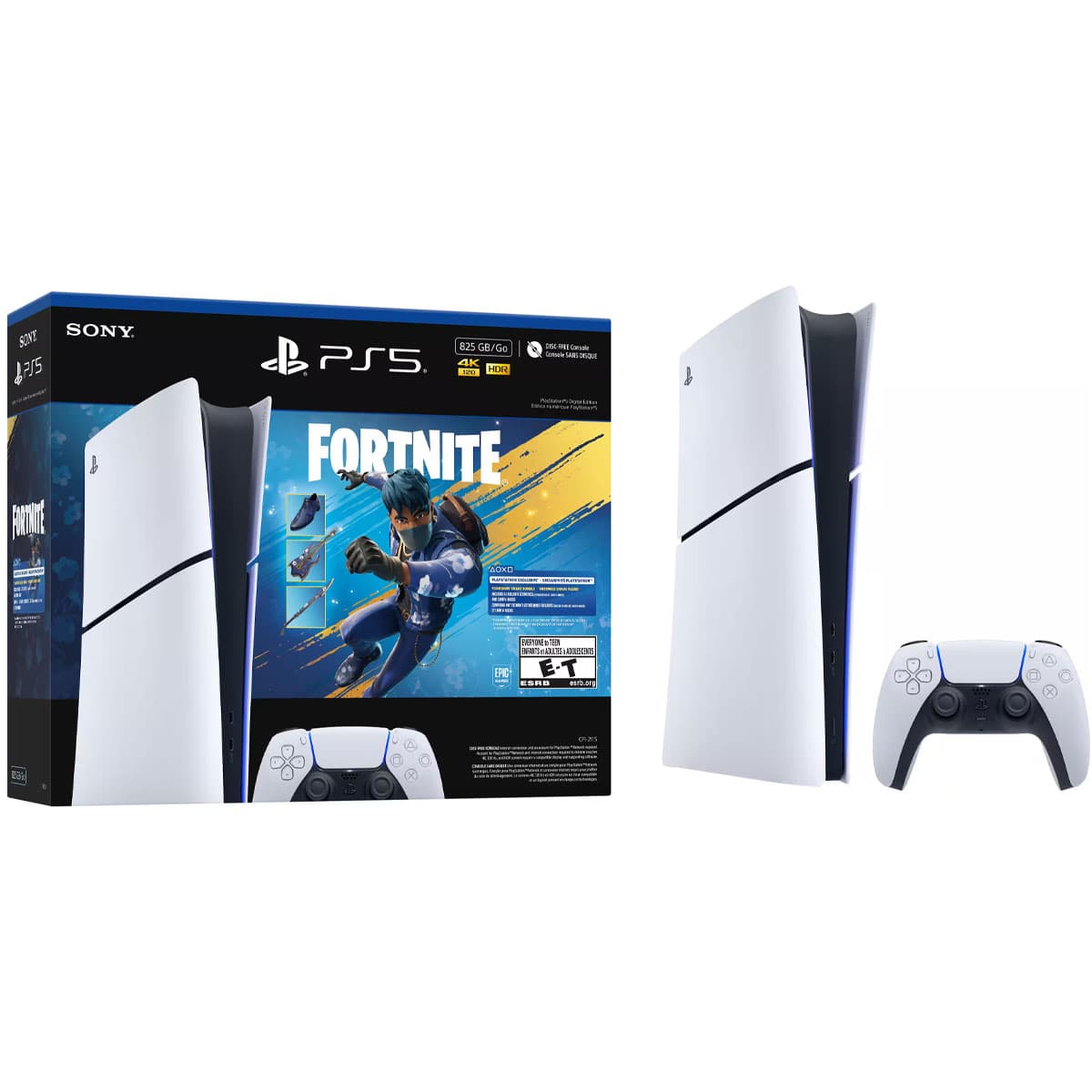 Console Sony PlayStation 5 Slim Digital CFI-2115 825GB SSD Fortnite Flowering Chaos Bundle - White/Black 1