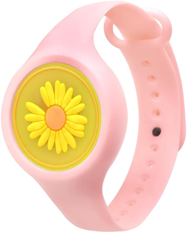 Pulseira Repelente Kids Flor - Rosa Claro