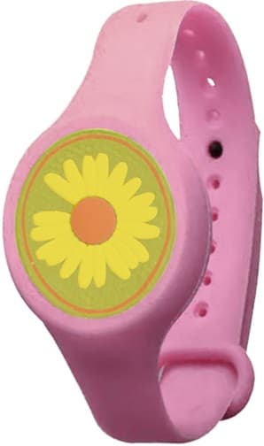 Pulseira Repelente Kids Flor - Rosa Escuro