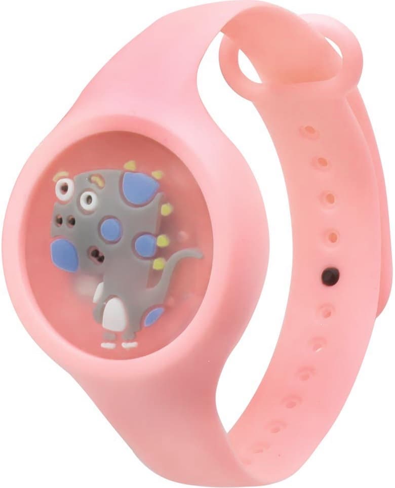 Pulseira Repelente Kids Dino - Rosa Claro