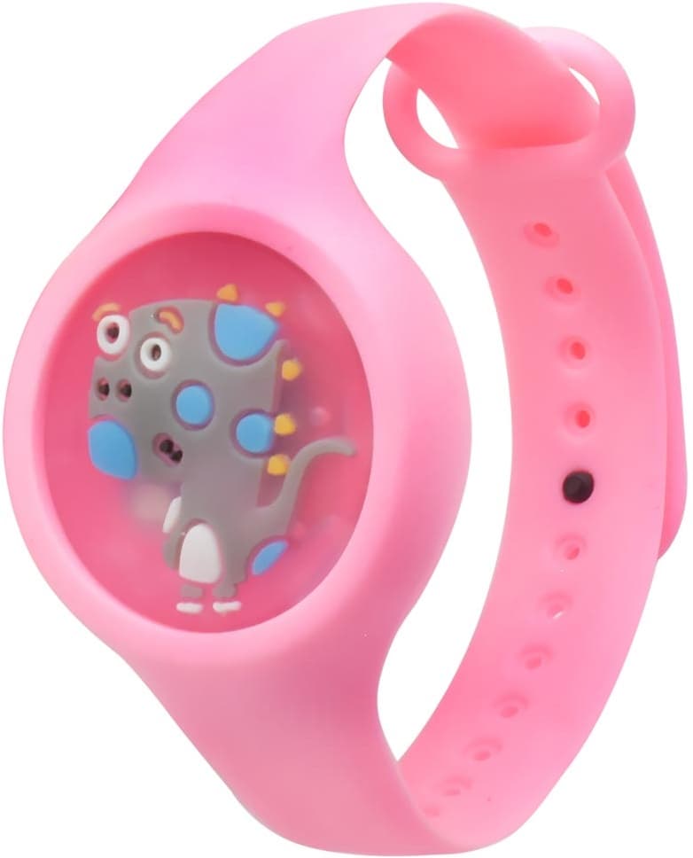 Pulseira Repelente Kids Dino - Rosa Escuro