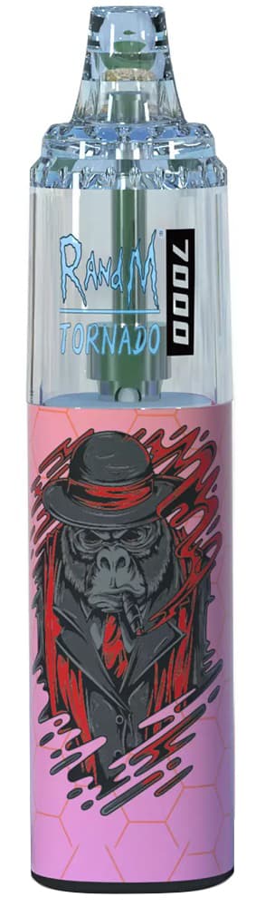 Vaper Descartável Randm Tornado 5% Nicotina 7000 Puffs - Banana Ice