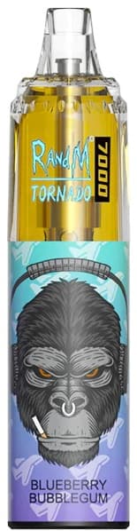 Vaper Descartável Randm Tornado 5% Nicotina 7000 Puffs - Blueberry Bubblegum