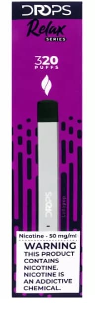 Vaper Descartável Drops Relax Series 50mg Nicotina 320 Puffs - Lollo Pop