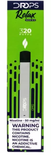 Vaper Descartável Drops Relax Series 50mg Nicotina 320 Puffs - OMG