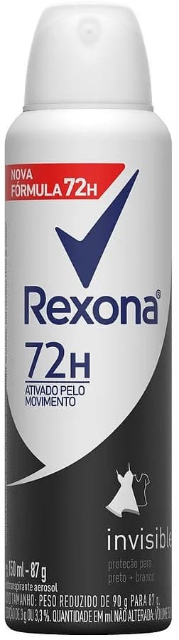 Desodorante Rexona Invisible 72h Feminino - 150ml