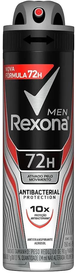 Desodorante Rexona Antibacterial 72h Masculino - 150ml