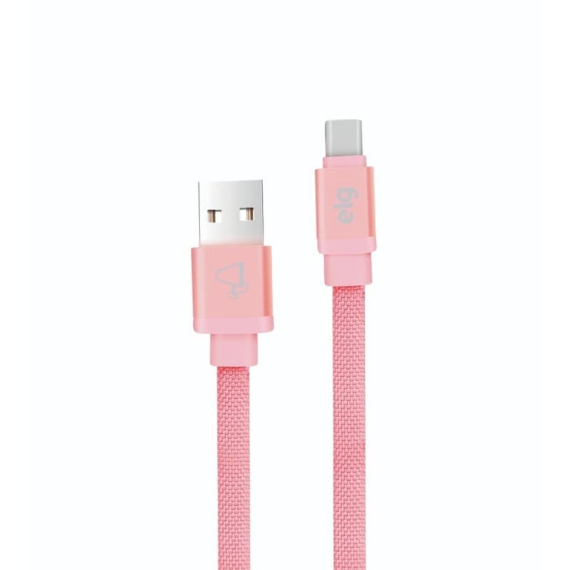 Cabo Tipo C ELG Canvas CNVC10PK (1m) Rosa 1