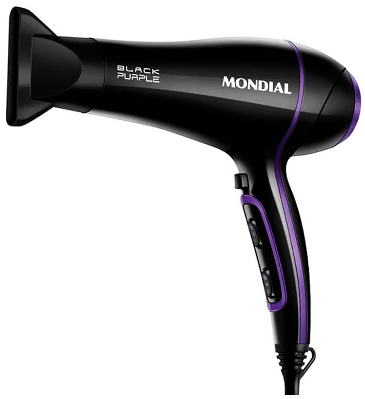 Secador de Cabelo Mondial Black Purple Line SCN-01 2000W - Black/Purple