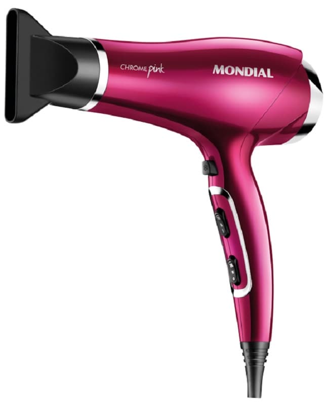 Secador De Cabelo Mondial SC-36 2000W 110V - Chrome Pink