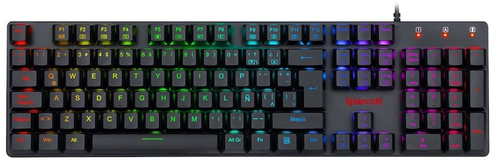 Teclado Gaming Redragon Shrapnel Mechanical K589RGB SP Espanhol - Black 1