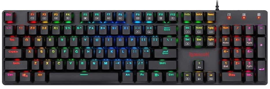 Teclado Gaming Redragon Shrapnel Mechanical K589RGB Inglês - Black 1