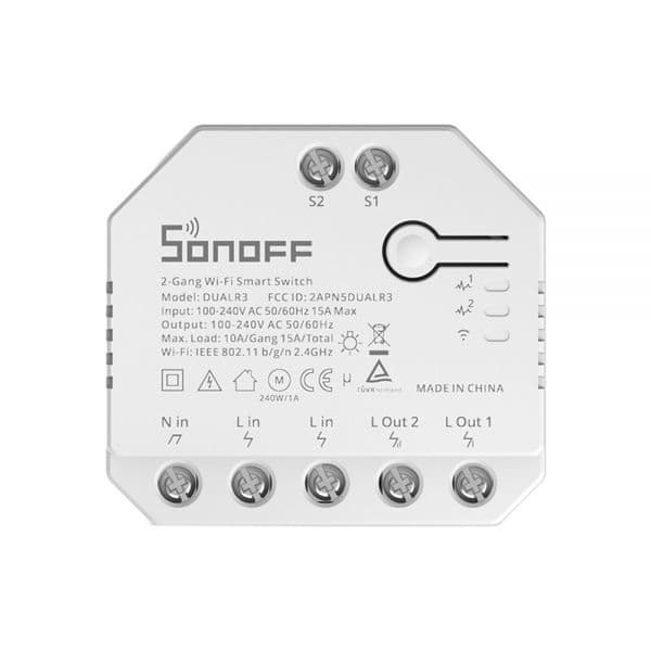 Interruptor Smart Sonoff DUALR3 Wi-Fi 2V - White 1