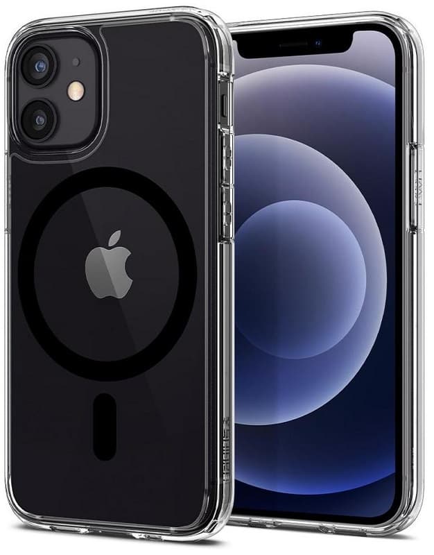 Capa Spigen Para IPhone 12/12 Pro ACS03025 Crystal Hybrid Mag Black