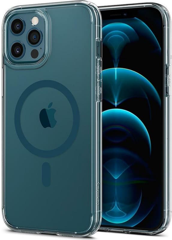 Capa Spigen Para IPhone 12 Pro Max ACS03023 Crystal Hybrid Mag - Pacific Blue