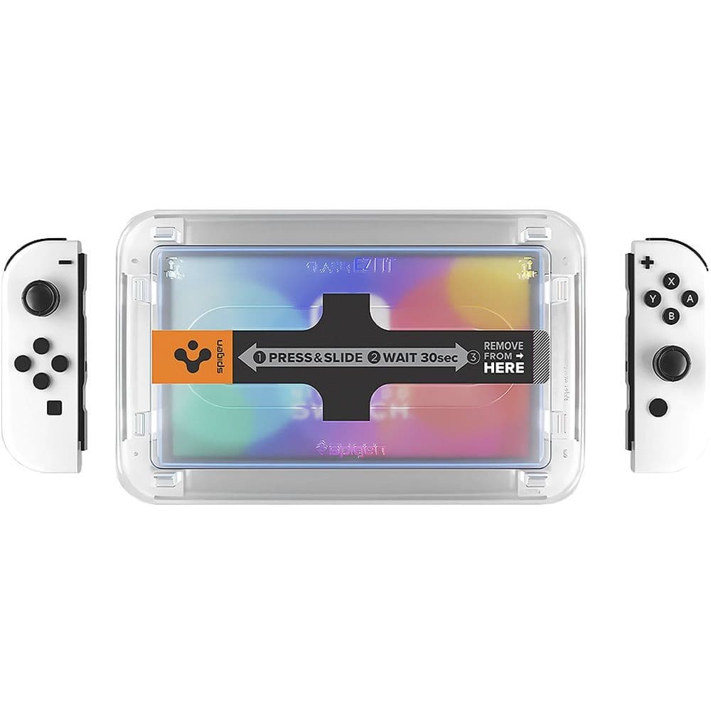 Pelicula Spigen Nintendo Switch OLED AGL03829 GlastR EZ Fit 4