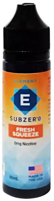 Essência para Vaper Element Subzero Fresh Squeeze Sem Nicotina - 60mL 