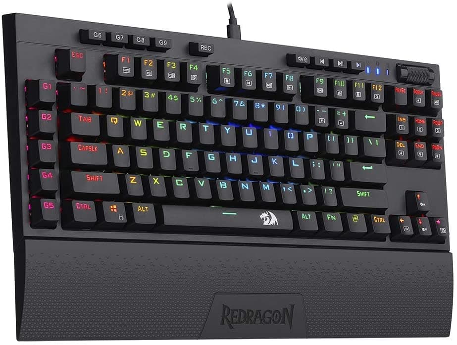 Teclado Gaming Redragon Broadsword Mechanical K588RGB Inglês - Black 1