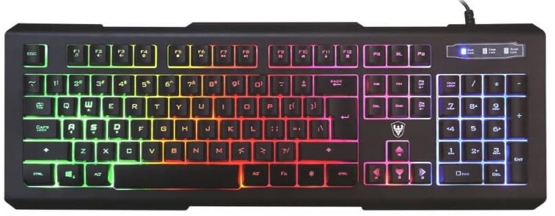 Teclado Gaming Satellite AK-840 Retroiluminado RGB Portugués - Preto