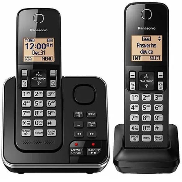 Telefone Panasonic KX-TGC362 2 Base/Sem Fio - Black