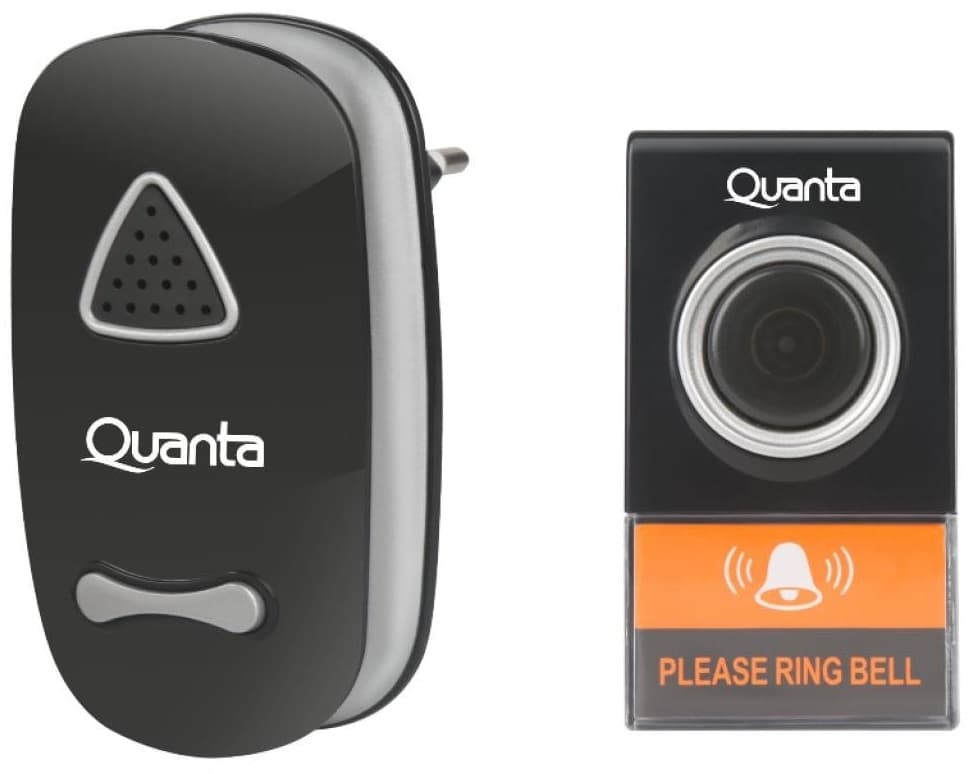 Campainha Sem Fio Quanta QTCWE15 2V - Preto