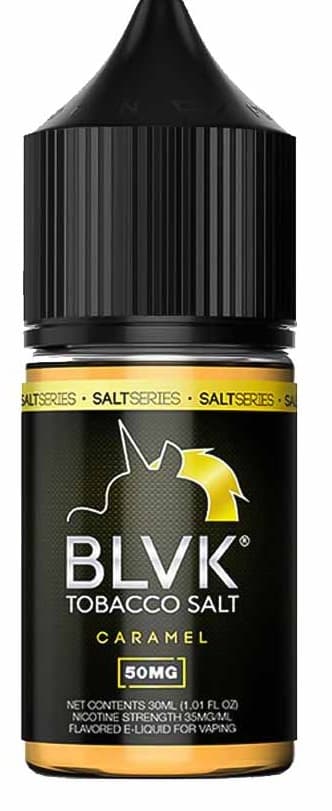 Essência Para Vaper BLVK Nicotine Salt Caramel Tabacco 50mg Nicotina - 30ml