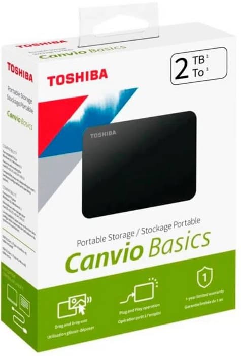 HD Externo Toshiba Canvio Basics HDTB520XK3AA 2.5" 2TB - Black 3
