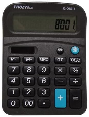 Calculadora Truly 814A-12 12 Dígitos - Preto