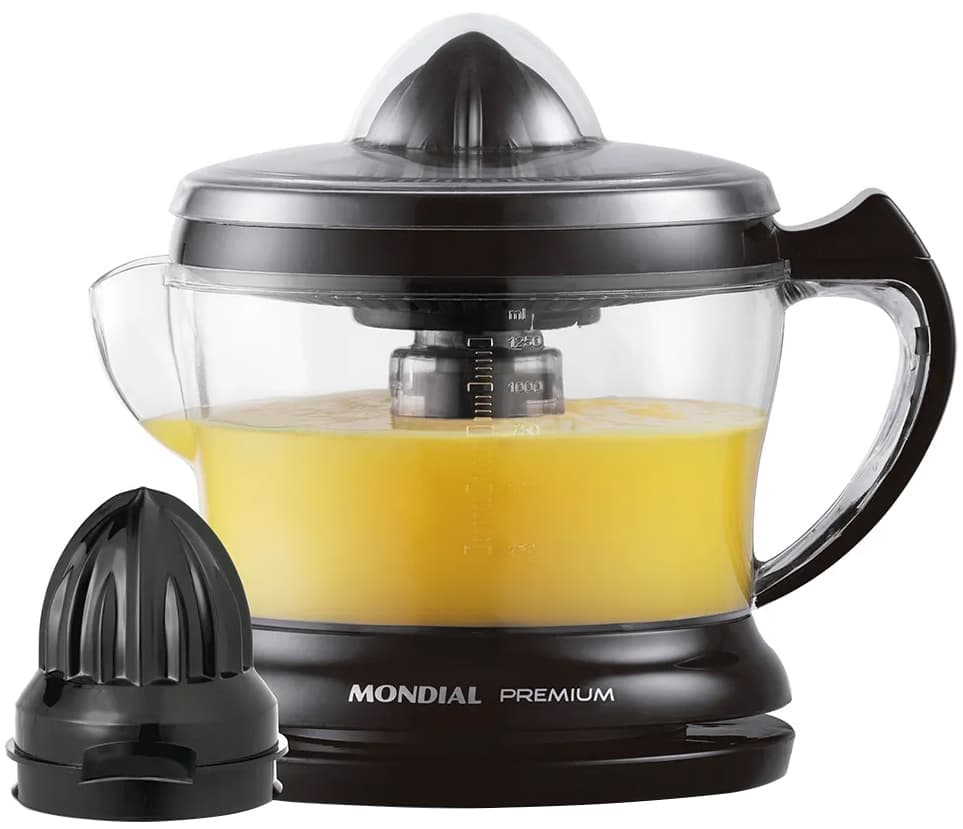 Extrator de Suco Mondial Turbo Citrus Premium E-02 1.25L 220V - Black
