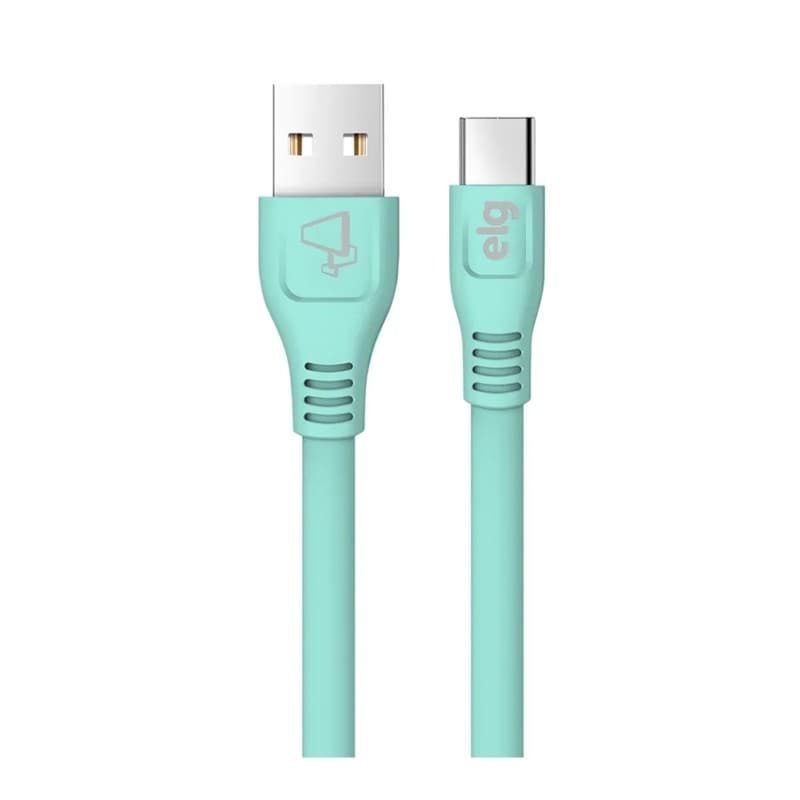 Cabo Tipo C ELG Flat ELMC10LBE (1m) Turquesa 1