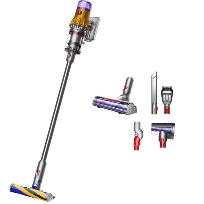 Aspirador Portátil Sem Fio Dyson V12 Detect Slim Absolute - Yellow/Nickel