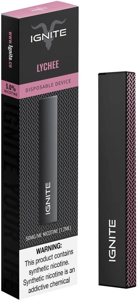 Vaper Descartável Ignite V3 5% Nicotina 300 Puffs - Lychee