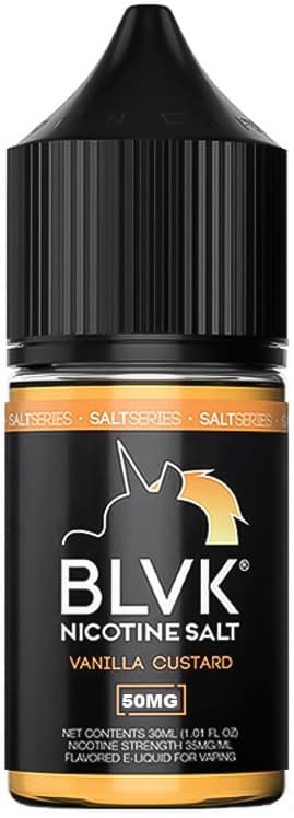 Essência Para Vaper BLVK Nicotine Salt Vanilla Custard 50mg Nicotina - 30ml