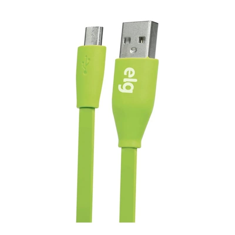 Cabo Micro USB ELG Flat L510VD ( 1M) Verde 1