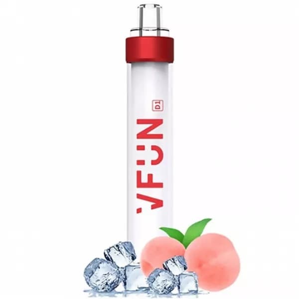 Vaper Descartável Quawins VFUN D1 5% Nicotina 1000 Puffs - Peach Ice