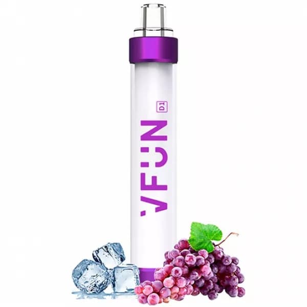 Vaper Descartável Quawins VFUN D1 5% Nicotina 1000 Puffs - Grape Ice