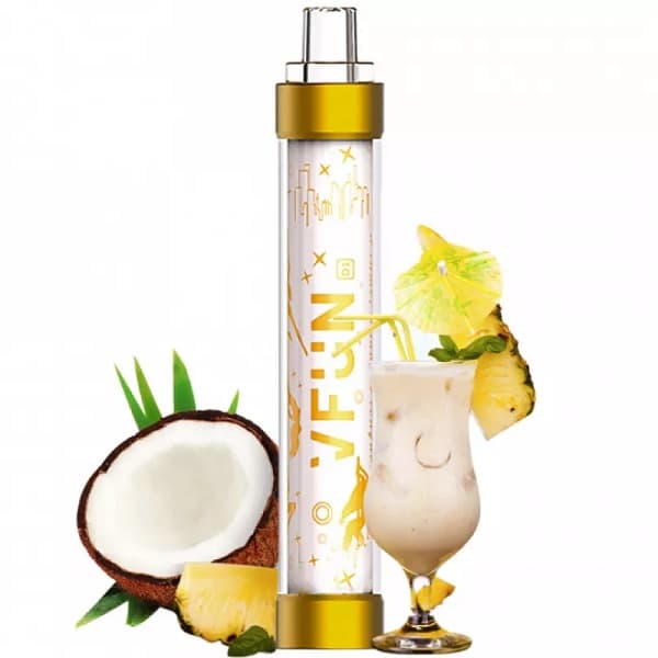 Vaper Descartável Quawins VFUN D1 5% Nicotina 1000 Puffs - Pina Colada